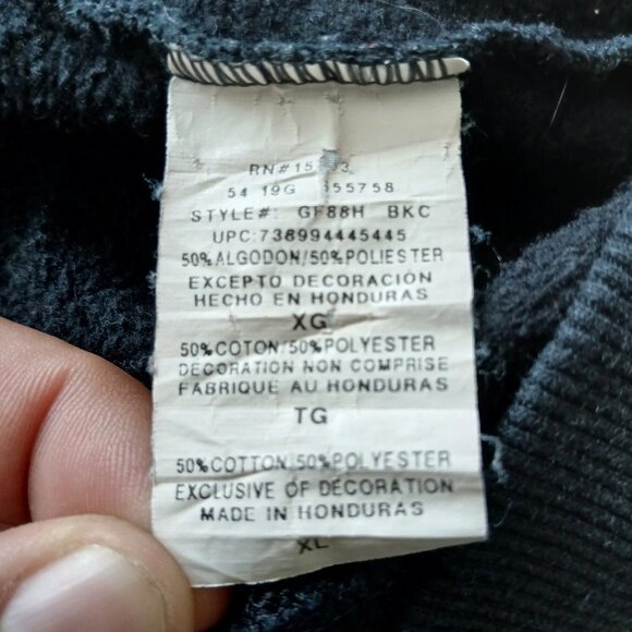 Champion Sweatshirt Mens XL Black Reverse Weave Heavy Long Sleeve Spellout - Picture 10 of 10